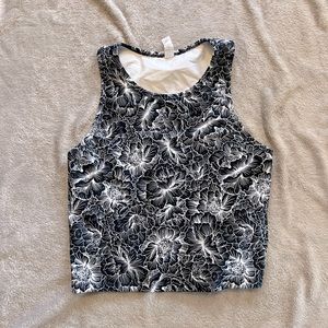 Athletic tank floral pattern